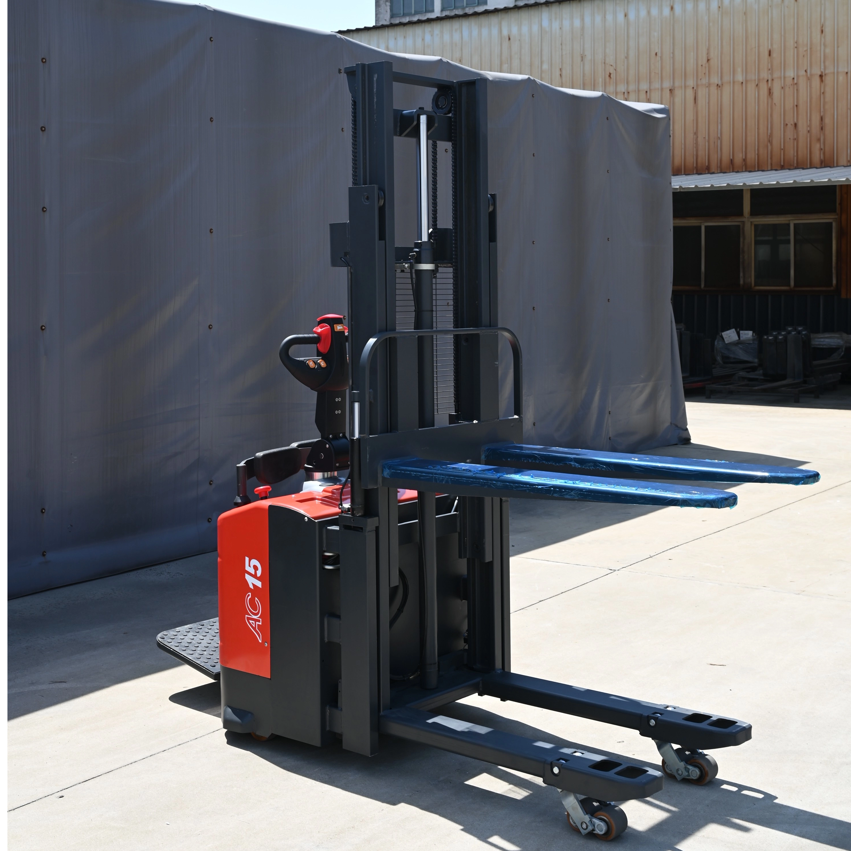 Everlift 1.5t 3-3.5m camión de pie doble elevador Elemento eléctrico apilador de elevación de elevación de elevación 