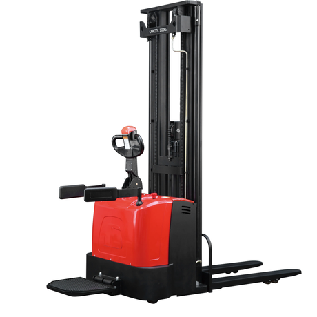 Everlift Material Handling Walkie Stacker1.5t 2ton 4m-6.2m Tipo jinete con plataforma Carretilla elevadora portátil Precio de la carretilla elevadora